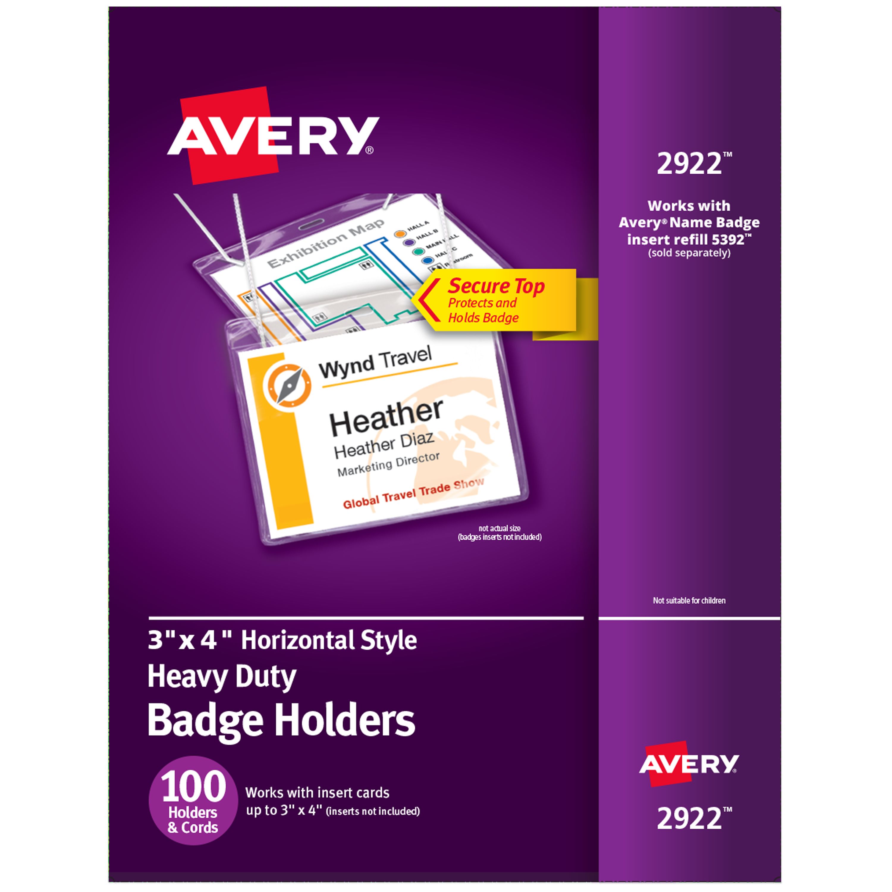 SALE!!! タペストリー 『please give me a name』 Heavy-Duty Hanging-Style Badge Holders 2922 | Avery